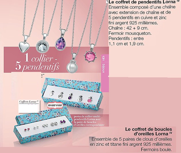 AU CHOIX 1 COLLIER 5 PENDENTIFS OU 5 BOUCLES D OREILLES