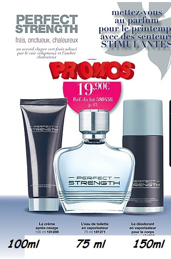 PERFECT STRENGTH HOMME 75ML + deo vapo + CREME APRES RASAGE